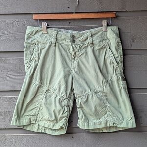 Vintage Y2K Army Green Shorts Roll Tab Size 28